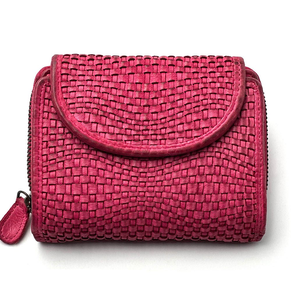 Nerissa Intrecciato Cow Leather Wallet - Leather Italiano