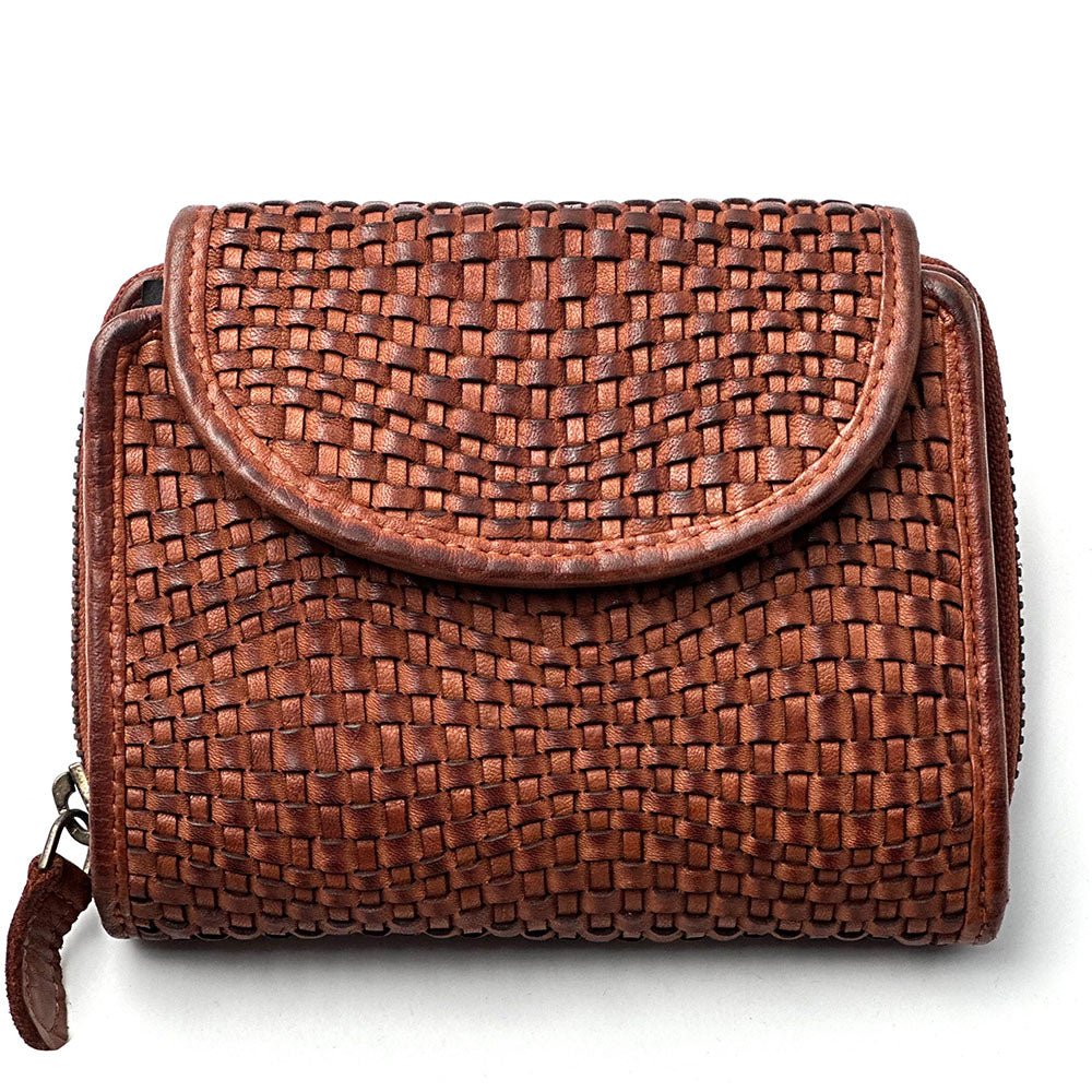 Nerissa Intrecciato Cow Leather Wallet - Leather Italiano