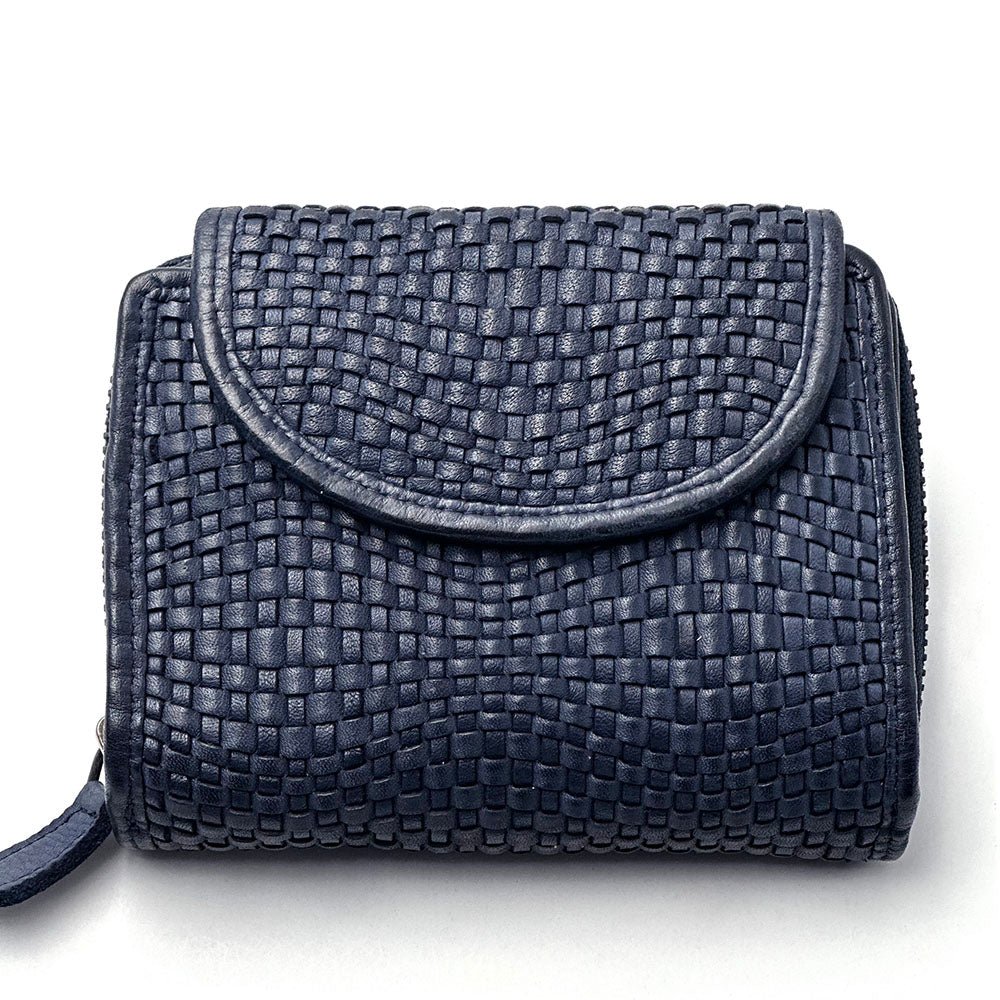 Nerissa Intrecciato Cow Leather Wallet - Leather Italiano