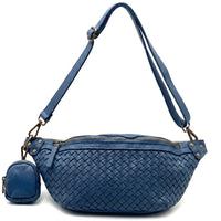 Nissim Leather Woven Sling Bag - Leather Italiano