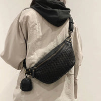 Nissim Leather Woven Sling Bag - Leather Italiano