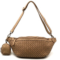 Nissim Leather Woven Sling Bag - Leather Italiano