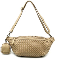 Nissim Leather Woven Sling Bag - Leather Italiano