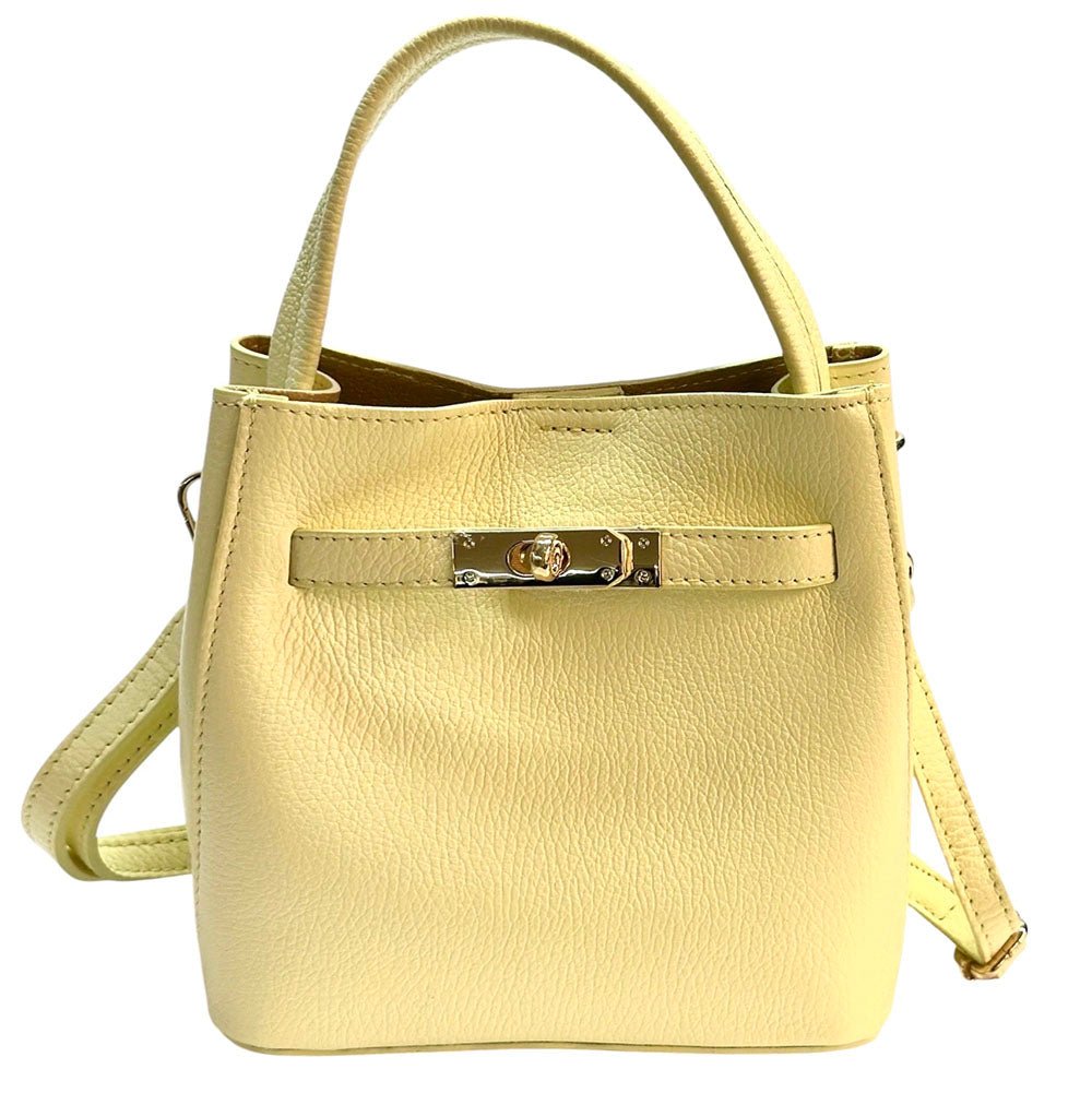 Nives Italian Leather Top Handle Bag - Leather Italiano