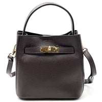 Nives Italian Leather Top Handle Bag - Leather Italiano