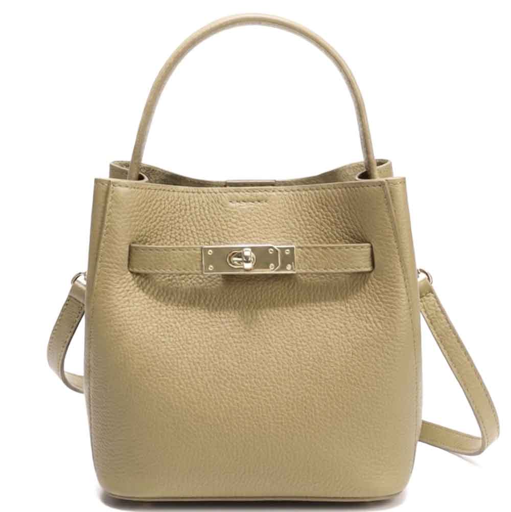 Nives Italian Leather Top Handle Bag - Leather Italiano