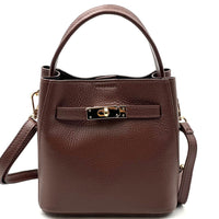 Nives Italian Leather Top Handle Bag - Leather Italiano