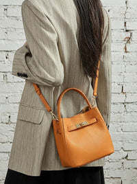 Nives Italian Leather Top Handle Bag - Leather Italiano