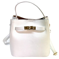 Nives Italian Leather Top Handle Bag - Leather Italiano