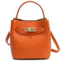 Nives Italian Leather Top Handle Bag - Leather Italiano