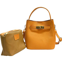 Nives Italian Leather Top Handle Bag - Leather Italiano