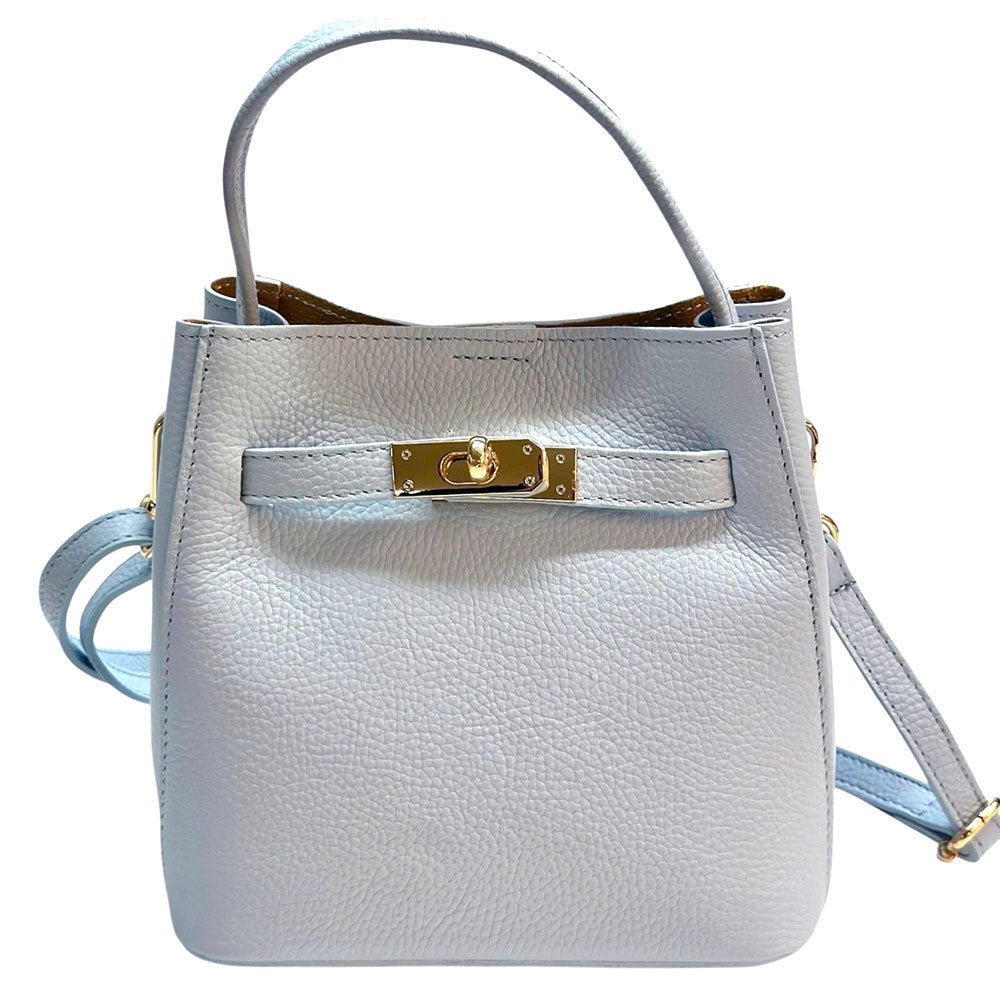 Nives Italian Leather Top Handle Bag - Leather Italiano
