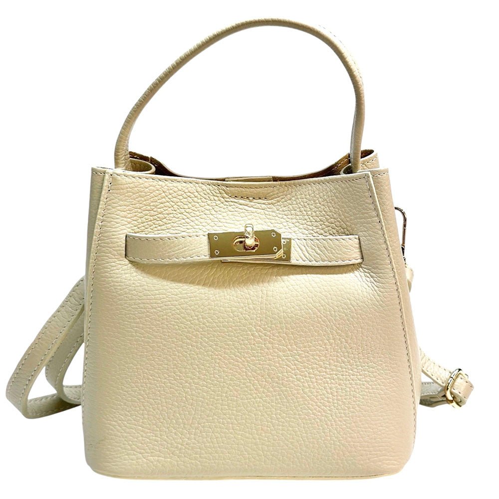 Nives Italian Leather Top Handle Bag - Leather Italiano