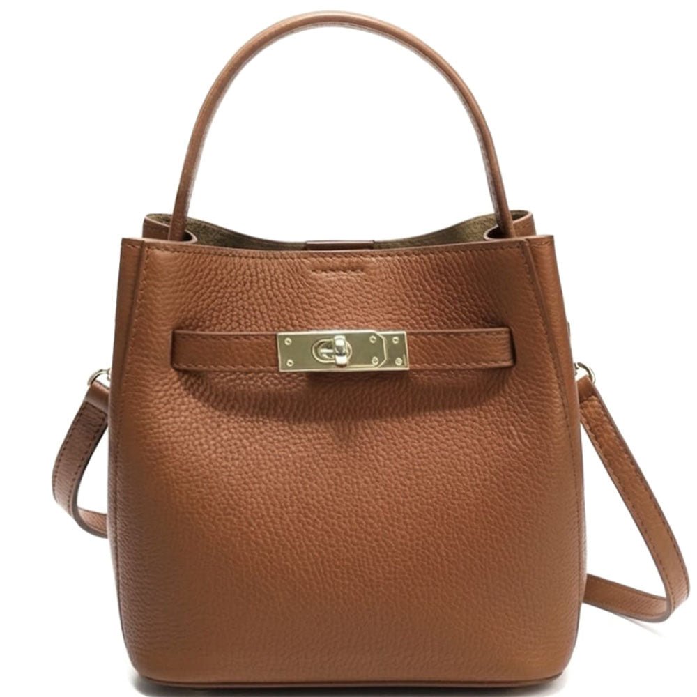 Nives Italian Leather Top Handle Bag - Leather Italiano
