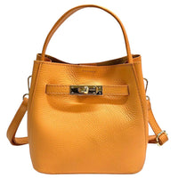Nives Italian Leather Top Handle Bag - Leather Italiano