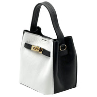 Nives Italian Leather Top Handle Bag - Leather Italiano