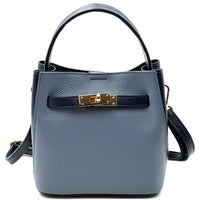 Nives Italian Leather Top Handle Bag - Leather Italiano