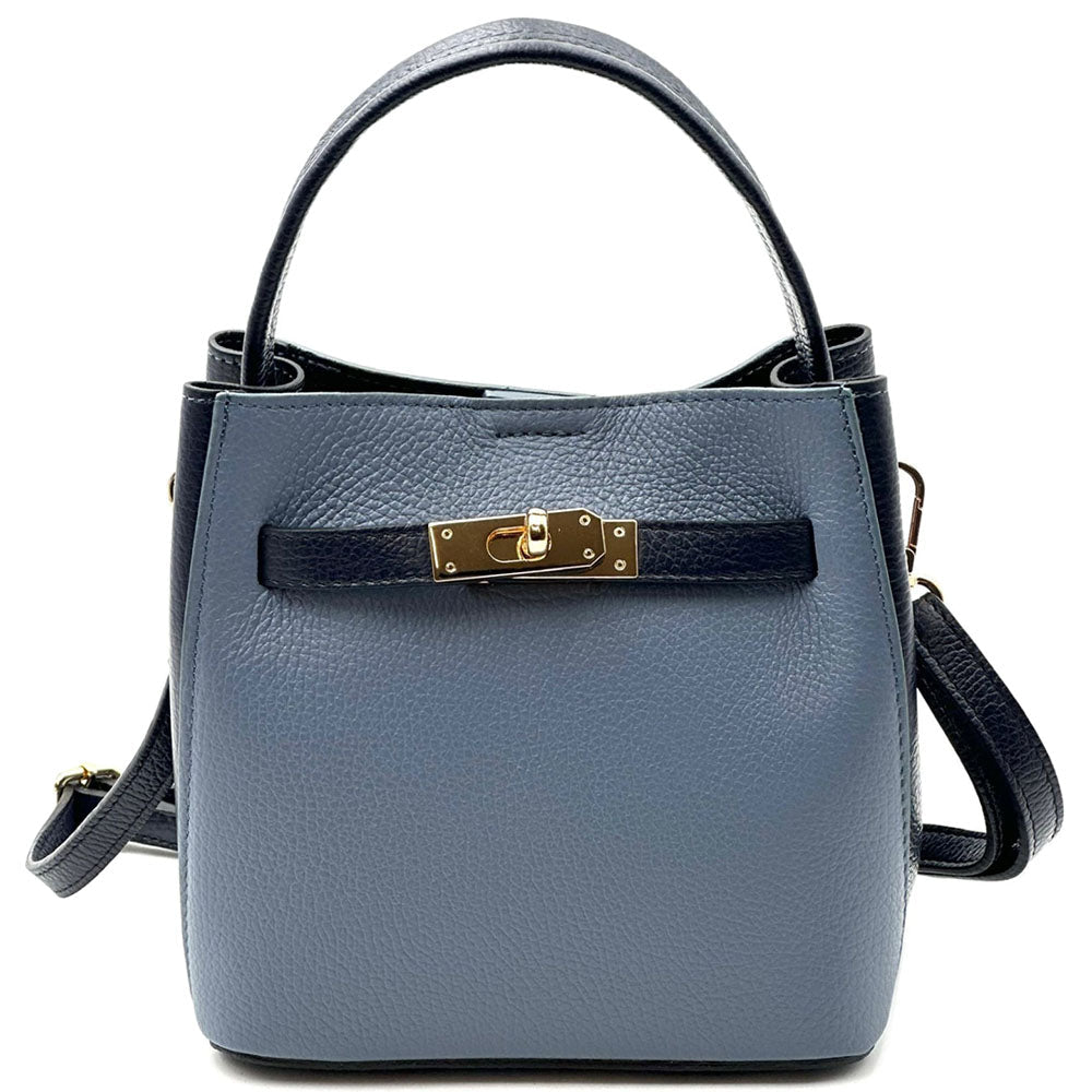 Nives Italian Leather Top Handle Bag - Leather Italiano