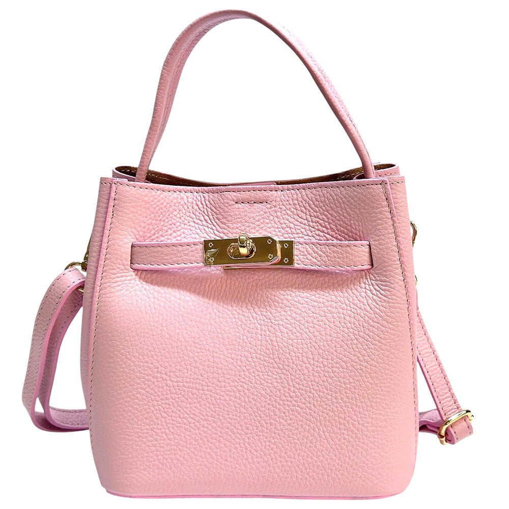 Nives Italian Leather Top Handle Bag - Leather Italiano