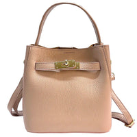 Nives Italian Leather Top Handle Bag - Leather Italiano