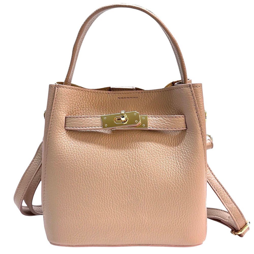 Nives Italian Leather Top Handle Bag - Leather Italiano
