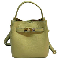 Nives Italian Leather Top Handle Bag - Leather Italiano