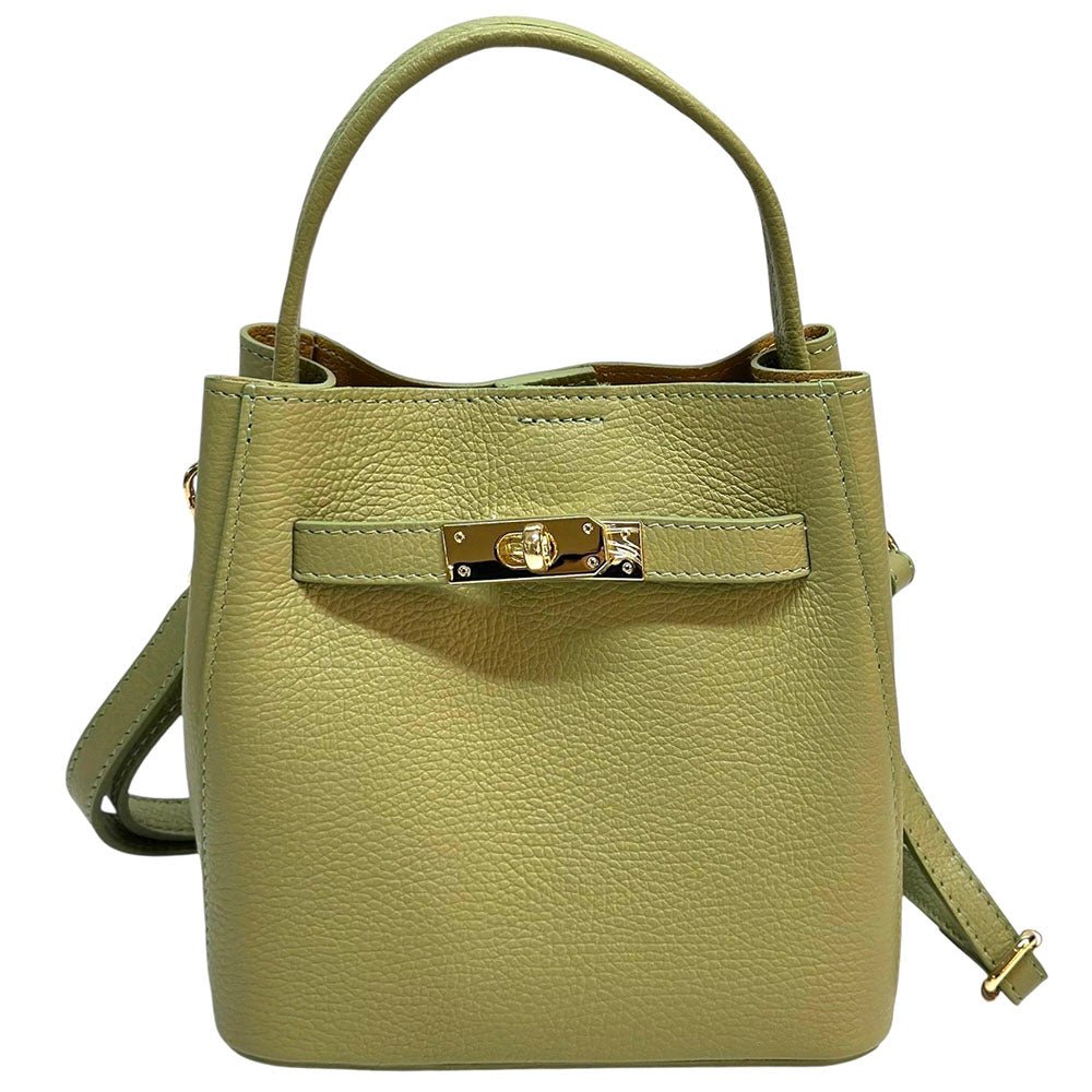 Nives Italian Leather Top Handle Bag - Leather Italiano