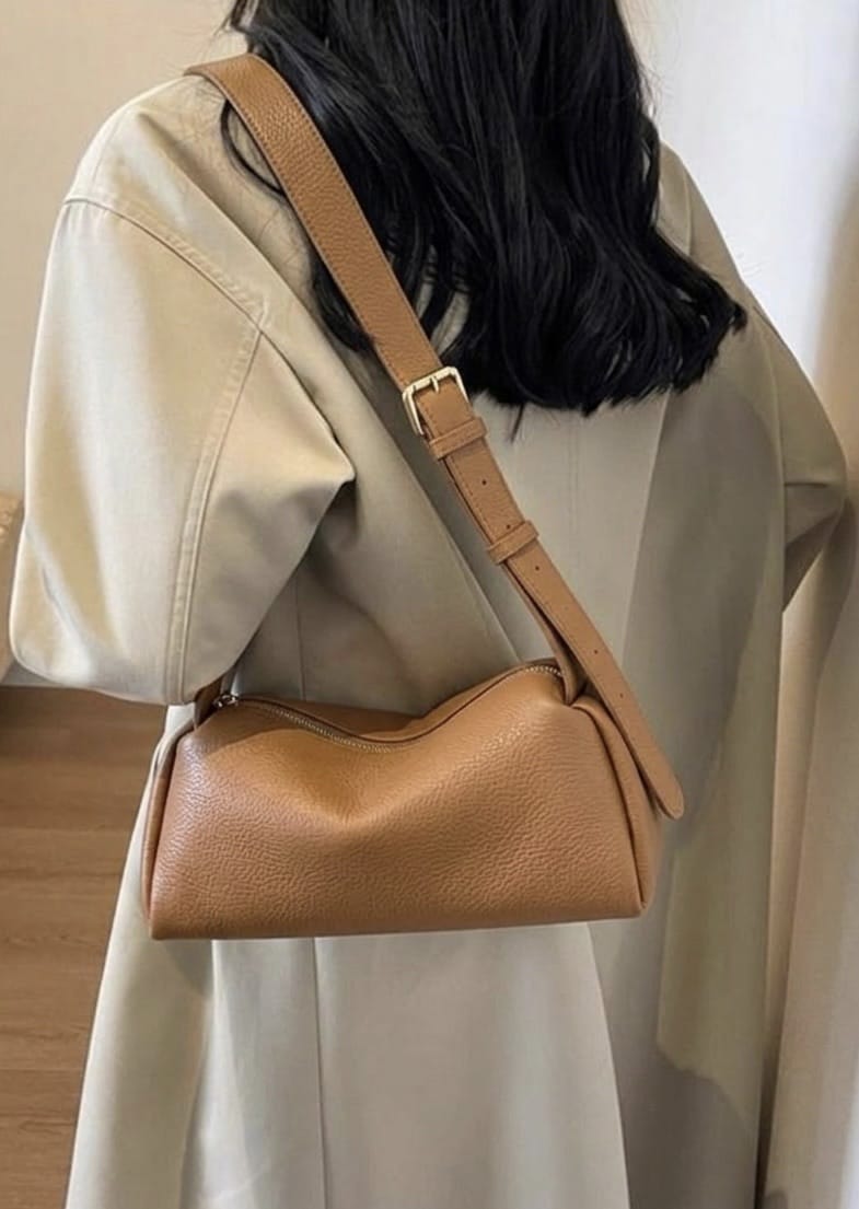 Noa Italian Leather Barrel Shoulder Bag - Handcrafted in Florence - Leather Italiano