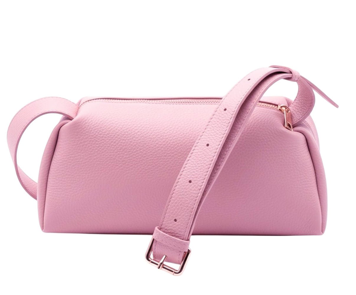 Noa Italian Leather Barrel Shoulder Bag - Handcrafted in Florence - Leather Italiano