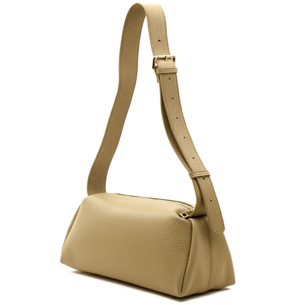 Noa Italian Leather Barrel Shoulder Bag - Handcrafted in Florence - Leather Italiano
