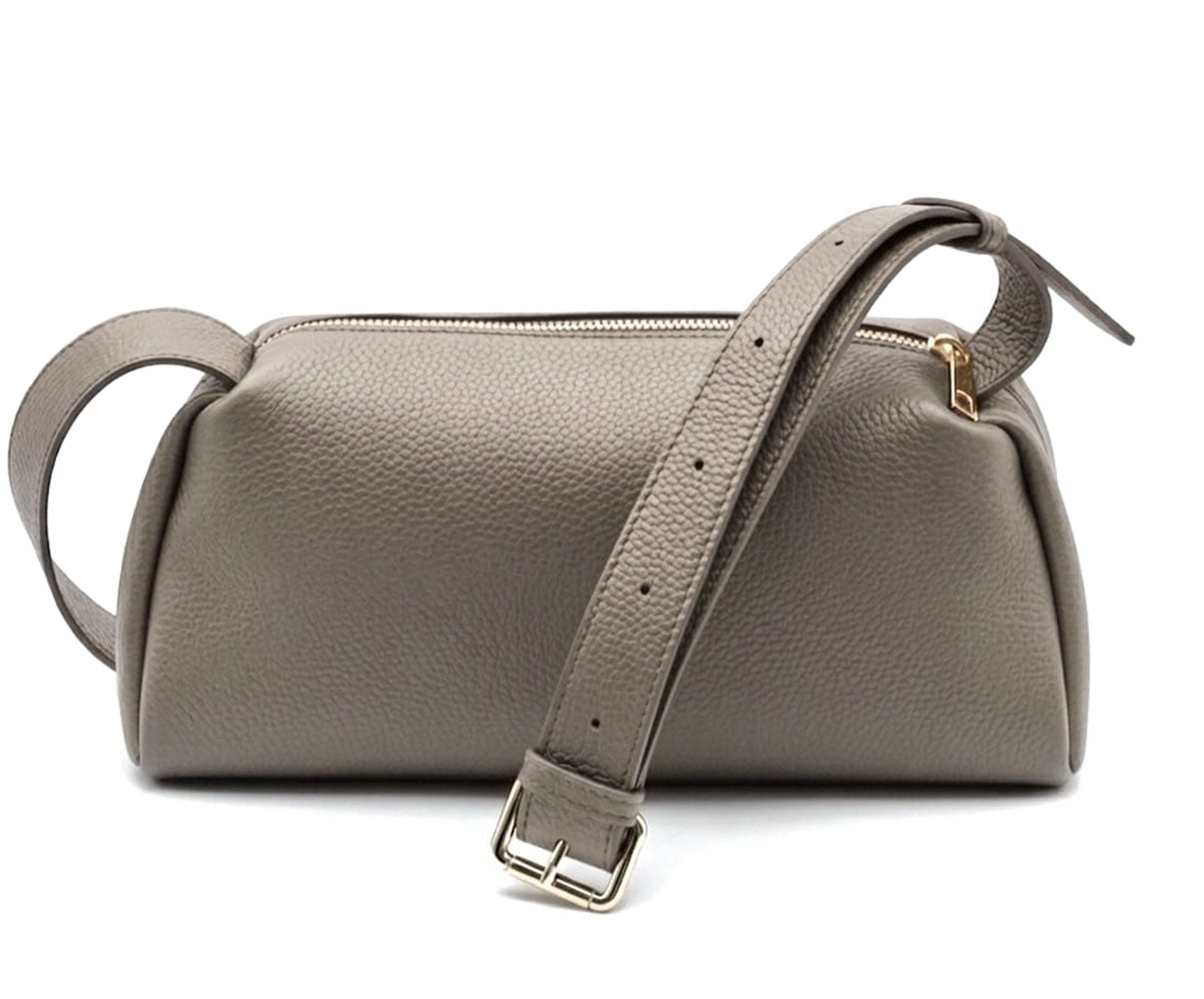 Noa Italian Leather Barrel Shoulder Bag - Handcrafted in Florence - Leather Italiano