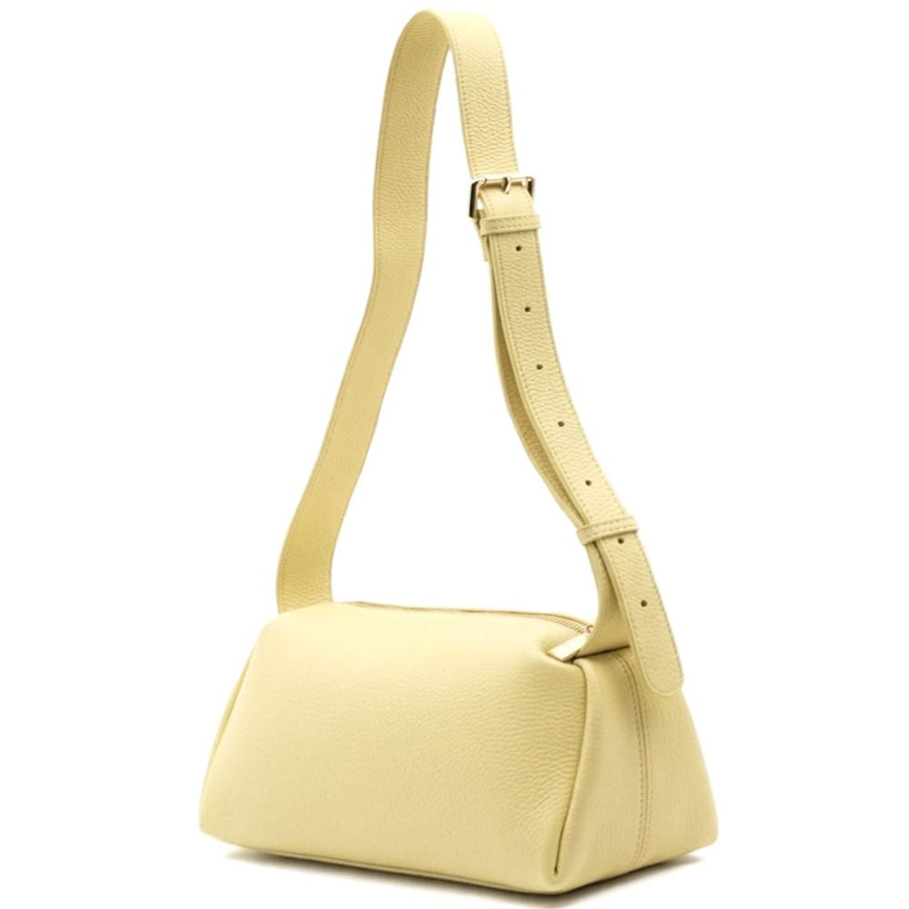 Noa Italian Leather Barrel Shoulder Bag - Handcrafted in Florence - Leather Italiano