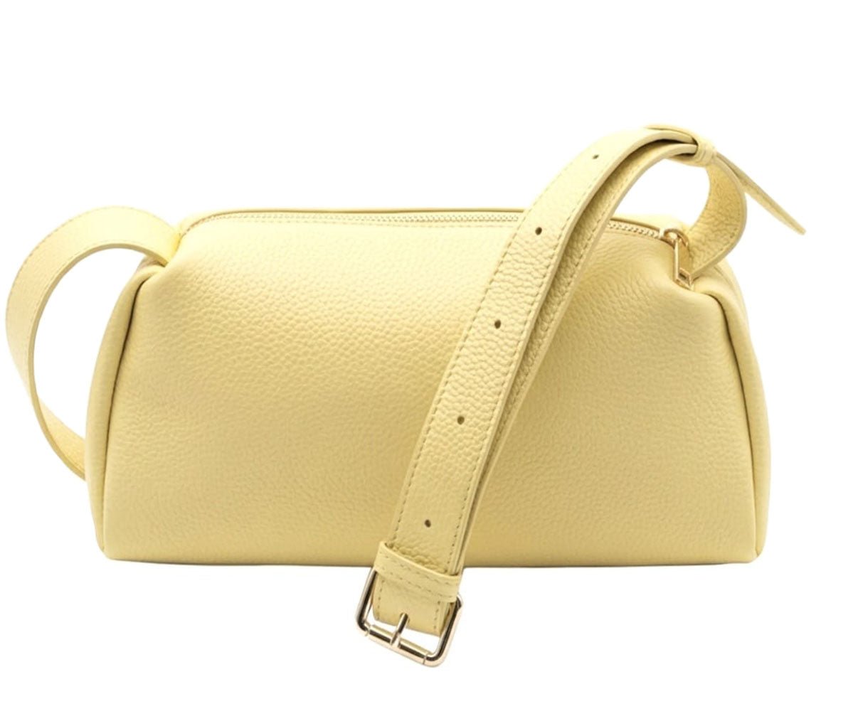 Noa Italian Leather Barrel Shoulder Bag - Handcrafted in Florence - Leather Italiano