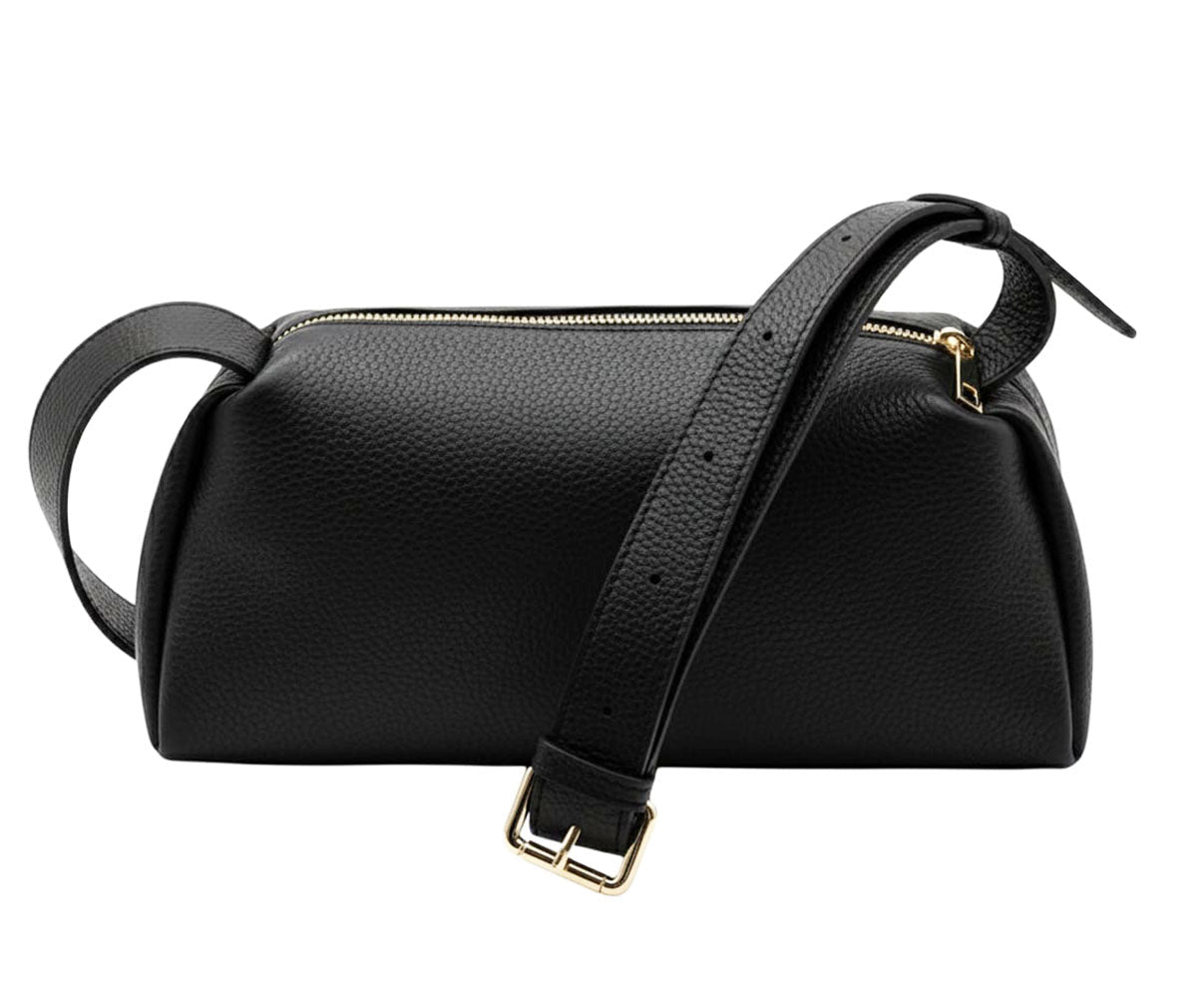 Noa Italian Leather Barrel Shoulder Bag - Handcrafted in Florence - Leather Italiano