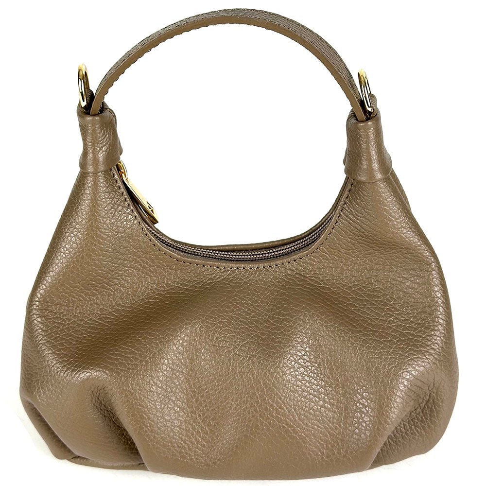 Noemi Compact Italian Leather Hobo Bag - Leather Italiano