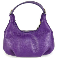 Noemi Compact Italian Leather Hobo Bag - Leather Italiano