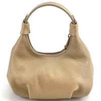 Noemi Compact Italian Leather Hobo Bag - Leather Italiano