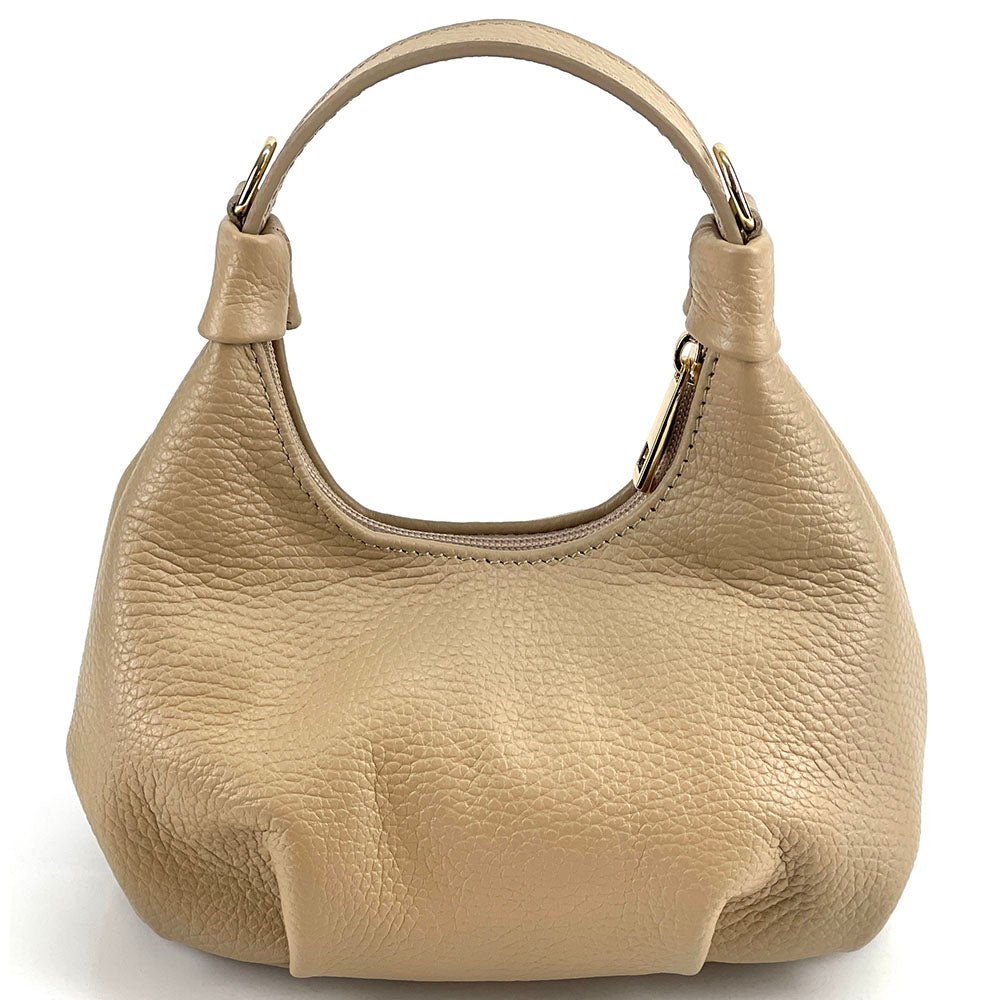 Noemi Compact Italian Leather Hobo Bag - Leather Italiano