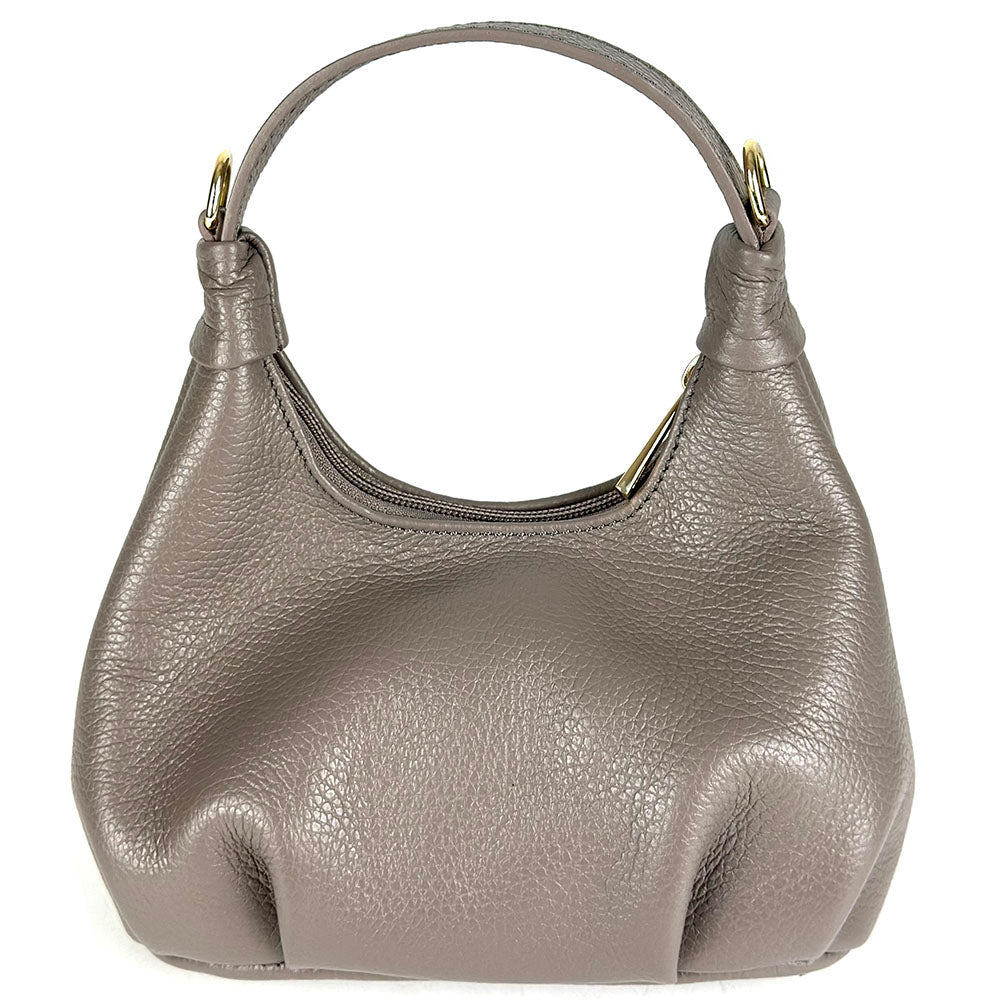 Noemi Compact Italian Leather Hobo Bag - Leather Italiano