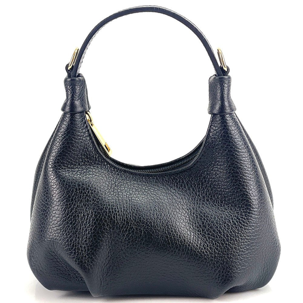 Noemi Compact Italian Leather Hobo Bag - Leather Italiano
