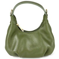 Noemi Compact Italian Leather Hobo Bag - Leather Italiano