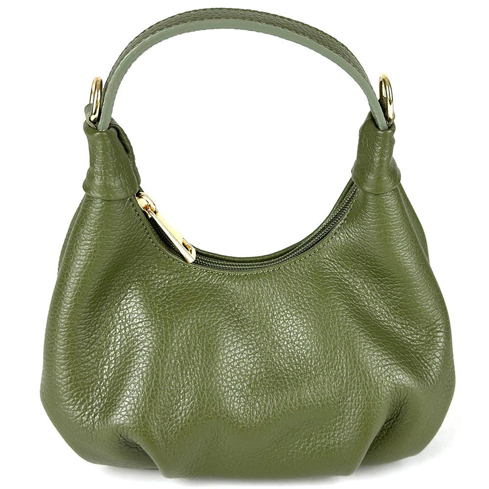Noemi Compact Italian Leather Hobo Bag - Leather Italiano