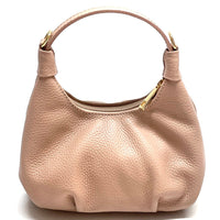 Noemi Compact Italian Leather Hobo Bag - Leather Italiano