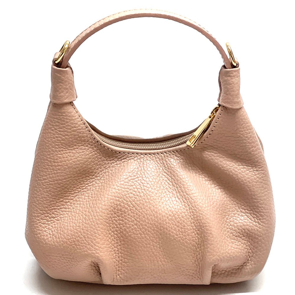 Noemi Compact Italian Leather Hobo Bag - Leather Italiano