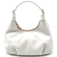 Noemi Compact Italian Leather Hobo Bag - Leather Italiano