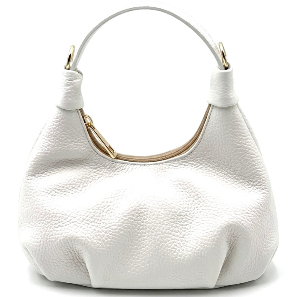 Noemi Compact Italian Leather Hobo Bag - Leather Italiano