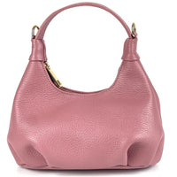 Noemi Compact Italian Leather Hobo Bag - Leather Italiano