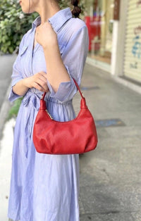 Noemi Compact Italian Leather Hobo Bag - Leather Italiano
