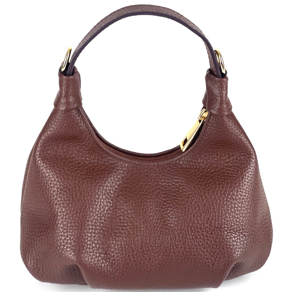 Noemi Compact Italian Leather Hobo Bag - Leather Italiano