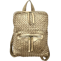 Norvella Woven Washed Calf Leather Backpack - Leather Italiano